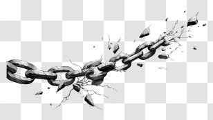 Broken Chain - Breaking Metal Chain Transparent PNG