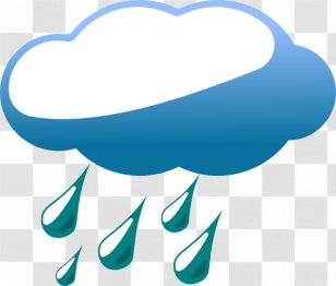 Rain Cloud Clip Art - Teal - Raining Cliparts Transparent PNG