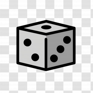 Game Die Emoji - Dice Game Cube Illustration Transparent PNG