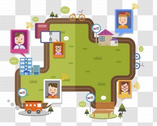 Drawing Illustration - Plan - Hand-painted Park Top View Transparent PNG