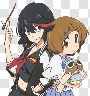 Ryuko Matoi Sukuyo Mankanshoku Mataro Senketsu WeiÃŸ Schwarz - Cartoon - Frame Transparent PNG