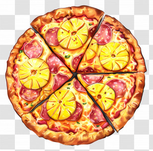 Hawaiian Pizza - Hawaiian Pizza With Pineapple Topping Transparent PNG
