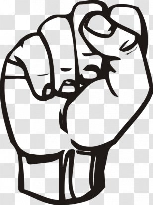 American Sign Language Fist Clip Art - Line - Images Transparent PNG