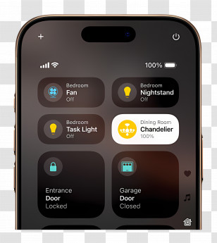 Iphone 16 Pro - Smartphone With Home Automation App Transparent PNG