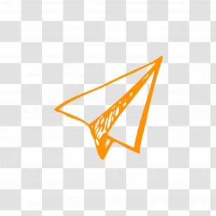 Airplane Paper Plane - Orange Transparent PNG