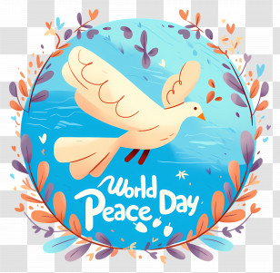 World Day Of Peace - World Peace Day Dove Logo Transparent PNG