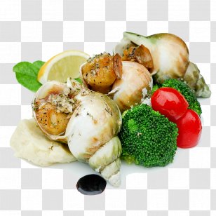 Vegetarian Cuisine Seafood Shellfish - Garnish - And Vegetables Transparent PNG