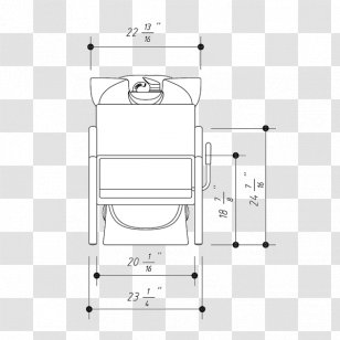Technical Drawing Furniture Diagram - Black And White - Beauty Accessories Transparent PNG