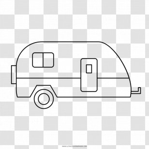 Drawing Campervans Bar Trailer Camping - White Transparent PNG