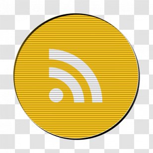 Rss Icon - Yellow - Oval Symbol Transparent PNG