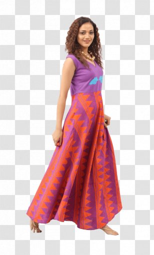 Shoulder Dress Gown Photo Shoot Magenta - Maxi Transparent PNG