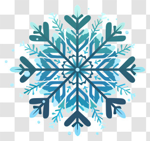 Snowflake - Blue Snowflake Design Transparent PNG