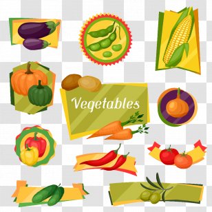 Organic Food Vegetarian Cuisine Vegetable Fruit - Health - A Variety Of Cartoon Vegetables Transparent PNG