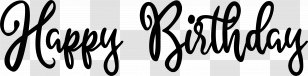 Art Clip - Calligraphy Happy Birthday Word Transparent PNG