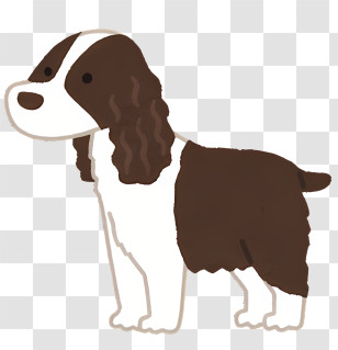 Dog - Cartoon Brown And White Dog Transparent PNG