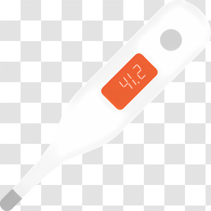 Thermometer - Digital Thermometer With Fever Display Transparent PNG