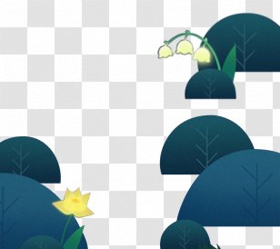 Cartoon Flat Design Image - Color - River Mountains Transparent PNG