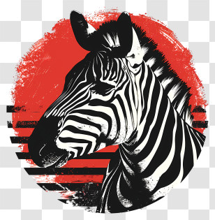 Zebra - Artistic Zebra Illustration Transparent PNG