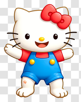 Hello Kitty Summer - Hello Kitty Cute Mascot Illustration Transparent PNG