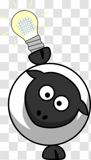 Clip Art Sheep Vector Graphics Cartoon - Black Transparent PNG