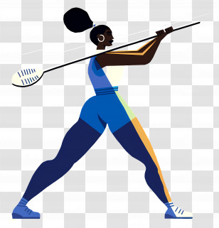 Track And Field Athlete - Athlete Preparing To Throw Javelin Transparent PNG