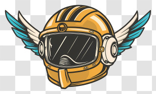 Helmet - Winged Helmet With Visor Transparent PNG