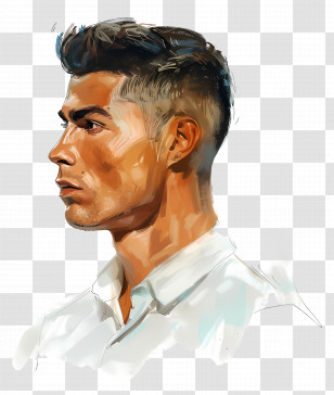 Cristiano Ronaldo - Profile Drawing Of A Man Transparent PNG