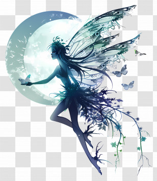 Summer Night - Fairy Dancing Under The Moon Transparent PNG