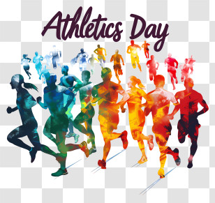 World Athletics Day - Colorful Runners For Athletics Day Transparent PNG