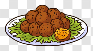 Thai Food - Delicious Plate Of Falafel Illustration Transparent PNG