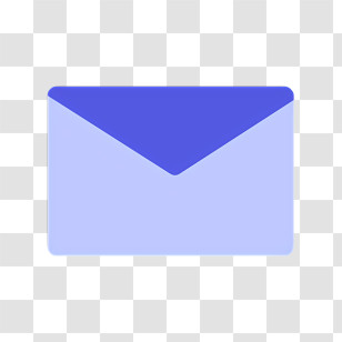Icon - Simple Blue Envelope Illustration For Messages Transparent PNG