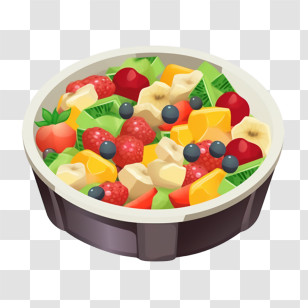 Fruit Salad - Bowl Of Fruit Salad Transparent PNG