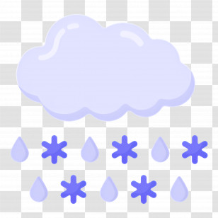 Snowy Weather - Cloud With Rain And Snow Transparent PNG