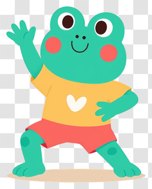 Cartoon Frog - Frog In Clothes Cartoon Transparent PNG