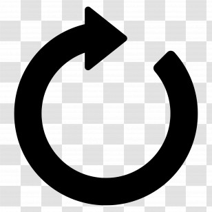 Circular Arrow - Black Circular Arrow For Refresh Or Reload Transparent PNG