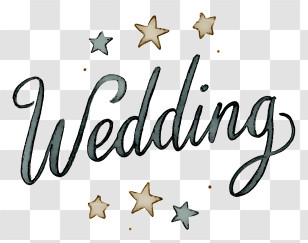 Wedding - Elegant Wedding Cursive Script Transparent PNG