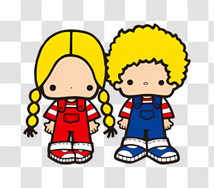 Patty Jimmy - Cute Cartoon Boy And Girl Illustration Transparent PNG