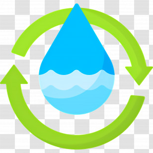 Water Drop - Water Cycle And Sustainability Symbol Transparent PNG