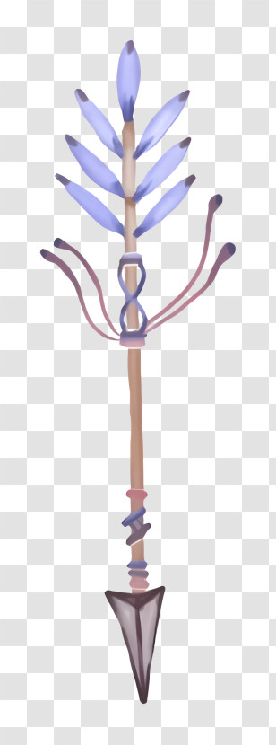Arrow - Ornate Spear With Feathers Transparent PNG