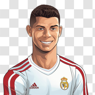 Cristiano Ronaldo - Smiling Soccer Player In Jersey Transparent PNG