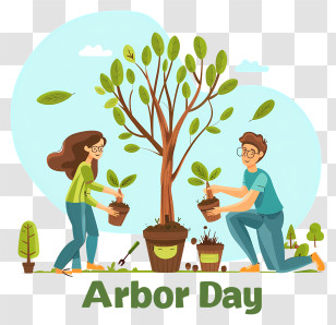 Arbor Day - Arbor Day Tree Planting Activity Illustration Transparent PNG