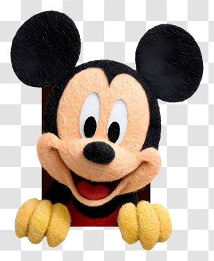 Mickey Mouse Peeking Out - Smiling Mickey Mouse Transparent PNG