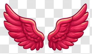Angel Wings Emoji - Red Angelic Wings Transparent PNG