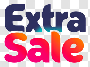 Extra Sale - Extra Sale Navy Pink Stacked Text Transparent PNG