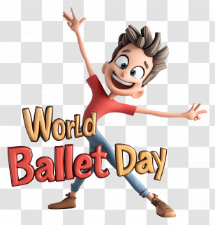 World Ballet Day - Happy Boy Dancing For World Ballet Day Transparent PNG