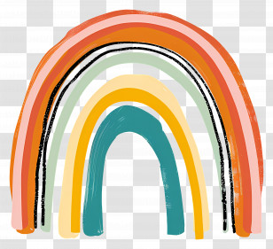 Rainbow - Hand-Drawn Colorful Rainbow Illustration Transparent PNG