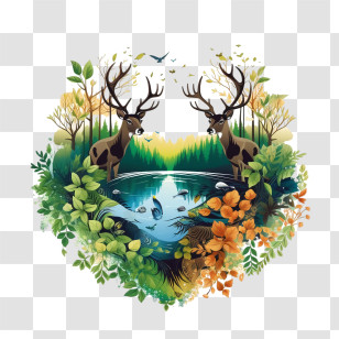 World Nature Conservation Day - Deer In A Beautiful Forest Transparent PNG