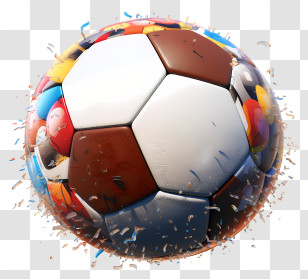 Soccer Ball - Soccer Ball With Dynamic Bursting Effect Transparent PNG