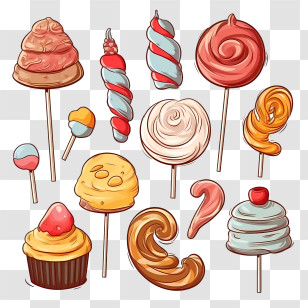 National Candy Day - Assorted Colorful Candy Treats Transparent PNG