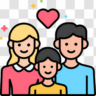 Family - Happy Family Cartoon Transparent PNG